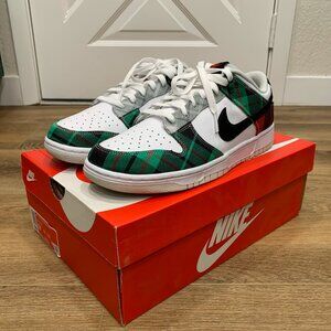 Nike Dunk Low Retro Premium "Tartan Plaid" Sneakers (Lightly Used, Size 9.5M)